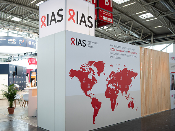 AIDS 2024 conference booth example