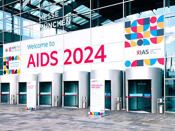 AIDS 2024 conference booth example