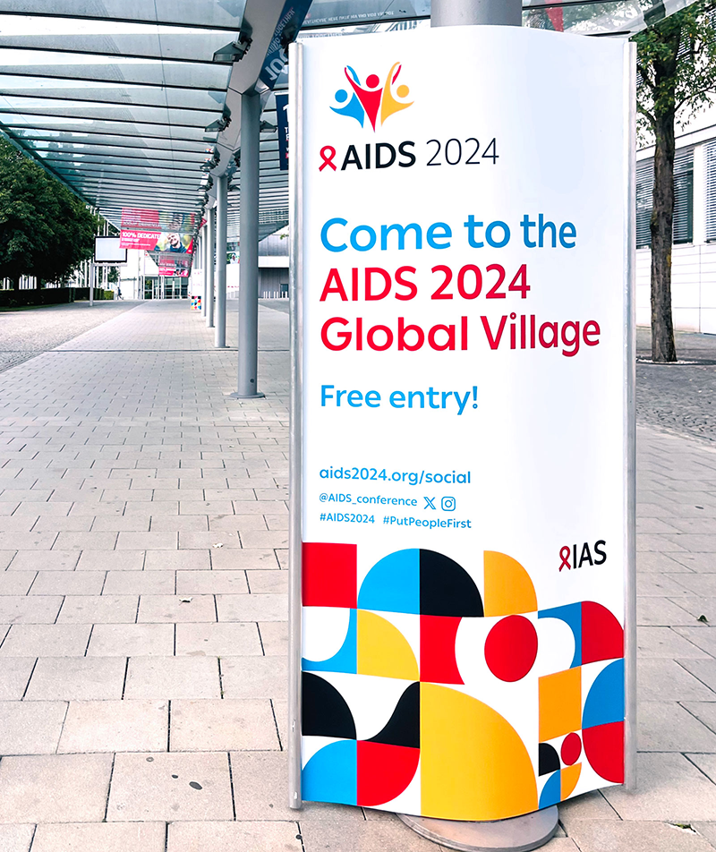 AIDS 2024 conference booth example
